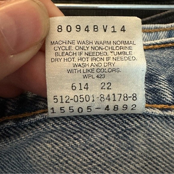 Levi's Vintage 505 Straight Leg Denim Jeans Size 12 - Picture 12 of 14